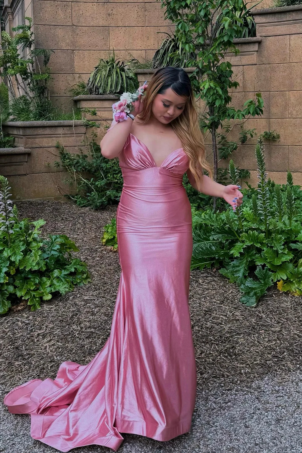 Mermaid Satin Floor-Length Evening Dress - Chloe Dress