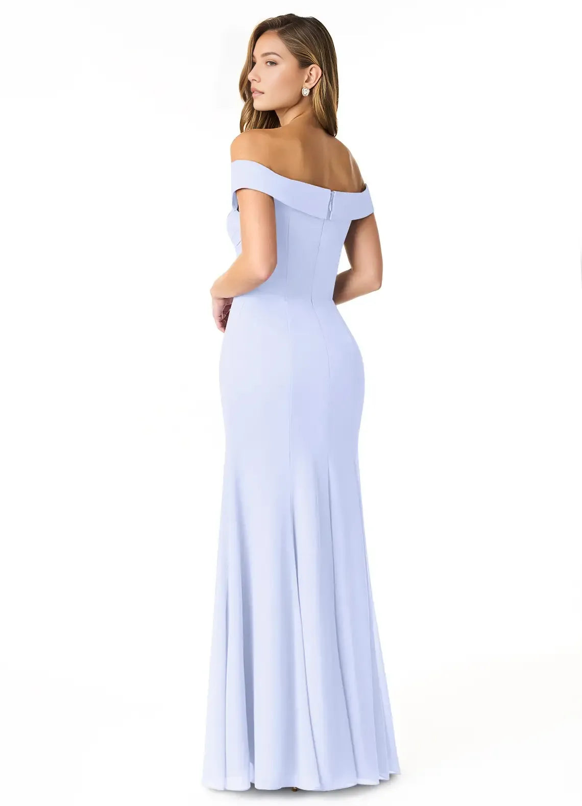 Mermaid Sleeveless Zipper Back Floor-Length Wedding Dress - Chloe Dress