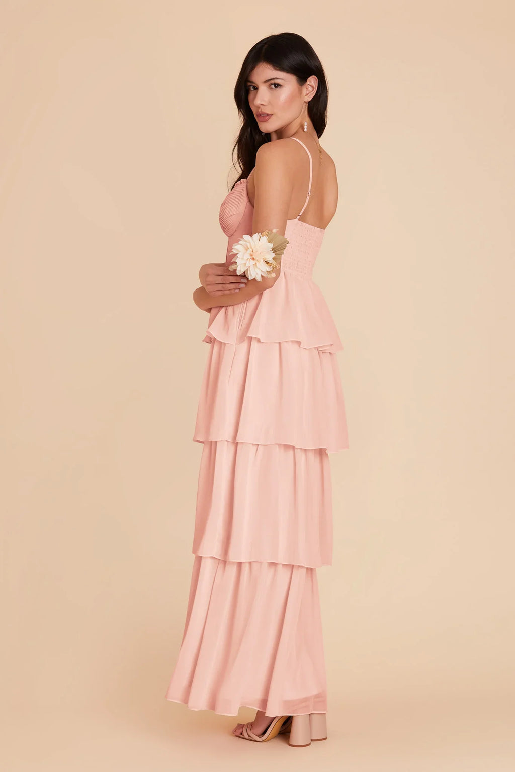 Sweetheart Chiffon Tiered Floor-Length Wedding Dress - Chloe Dress
