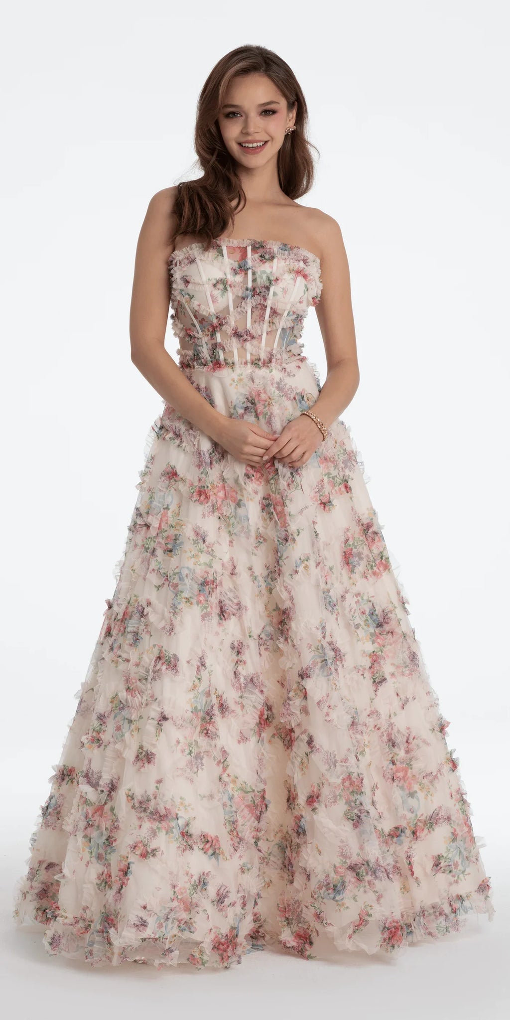Sweetheart Tulle Ruffled Prom Dress - Chloe Dress