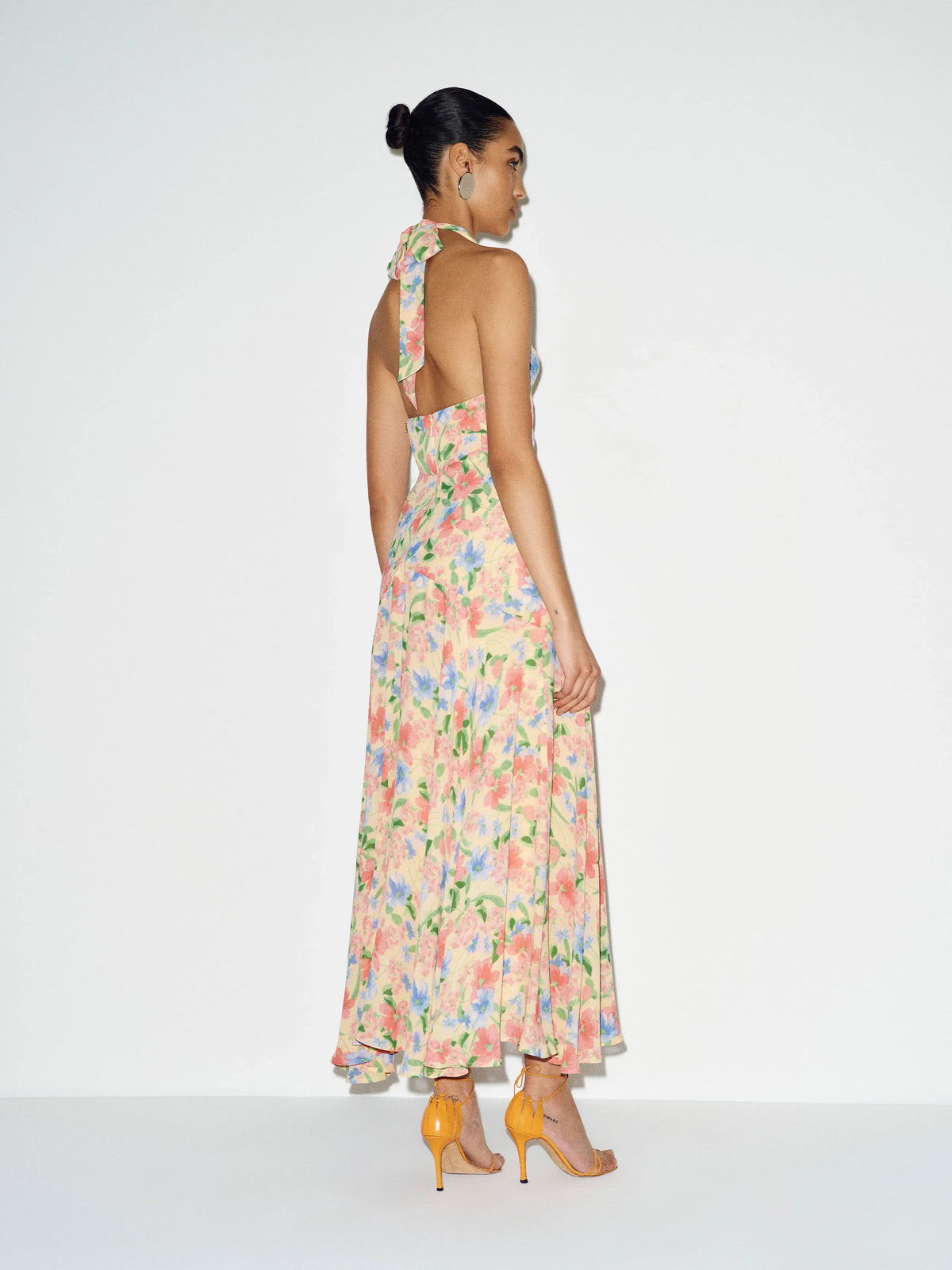 A-Line Halter Chiffon Sleeveless Floor-Length Prom Dress - Chloe Dress