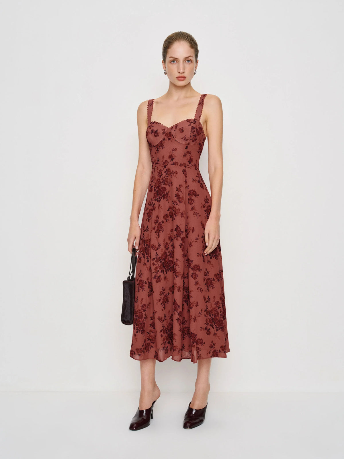A-Line Sweetheart Chiffon Open Back Midi Prom Dress - Chloe Dress