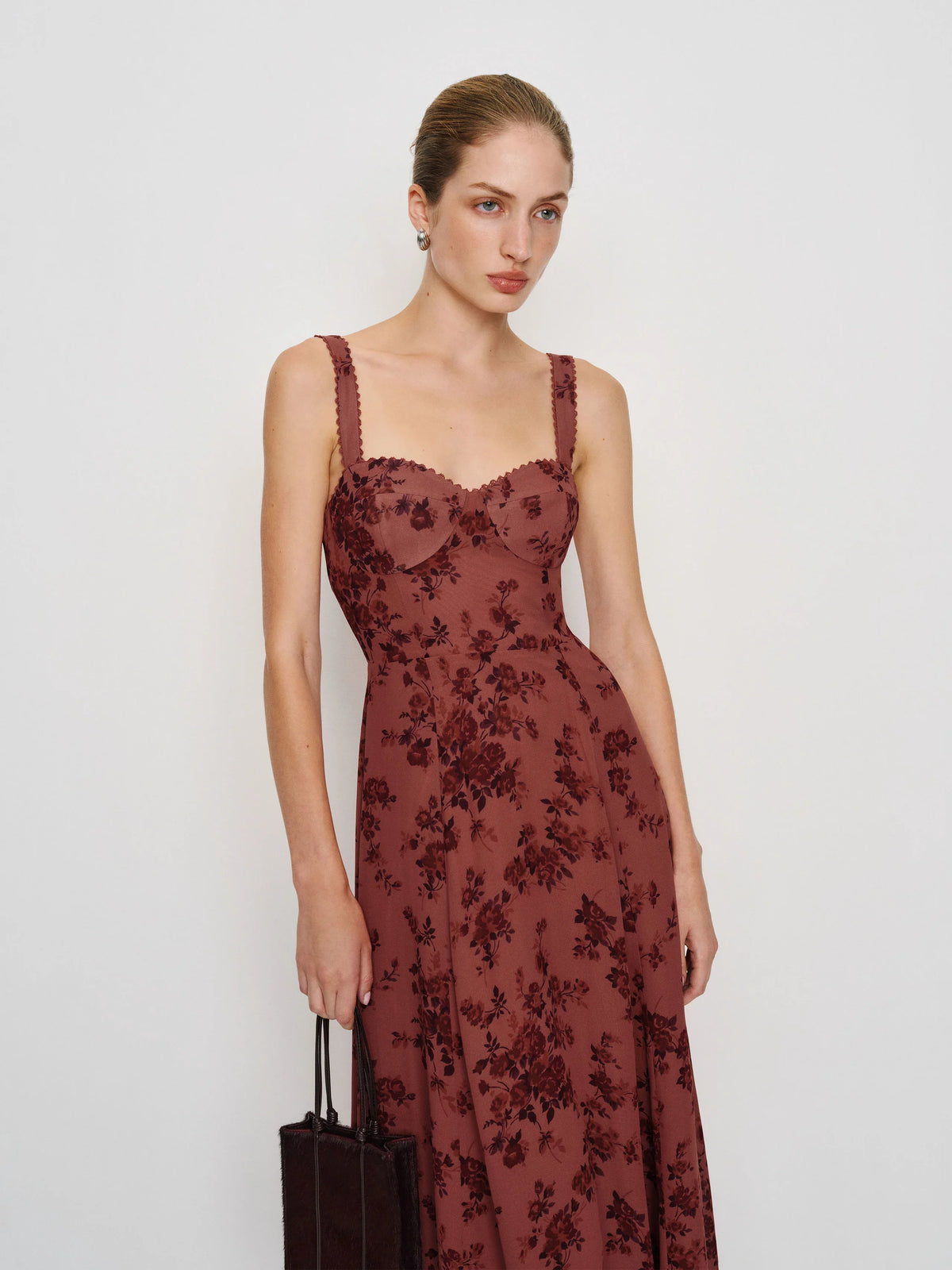 A-Line Sweetheart Chiffon Open Back Midi Prom Dress - Chloe Dress