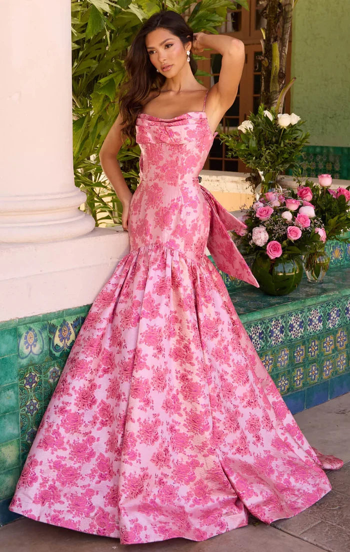 Mermaid Spaghetti Strap Lace Train Prom Gown - Chloe Dress