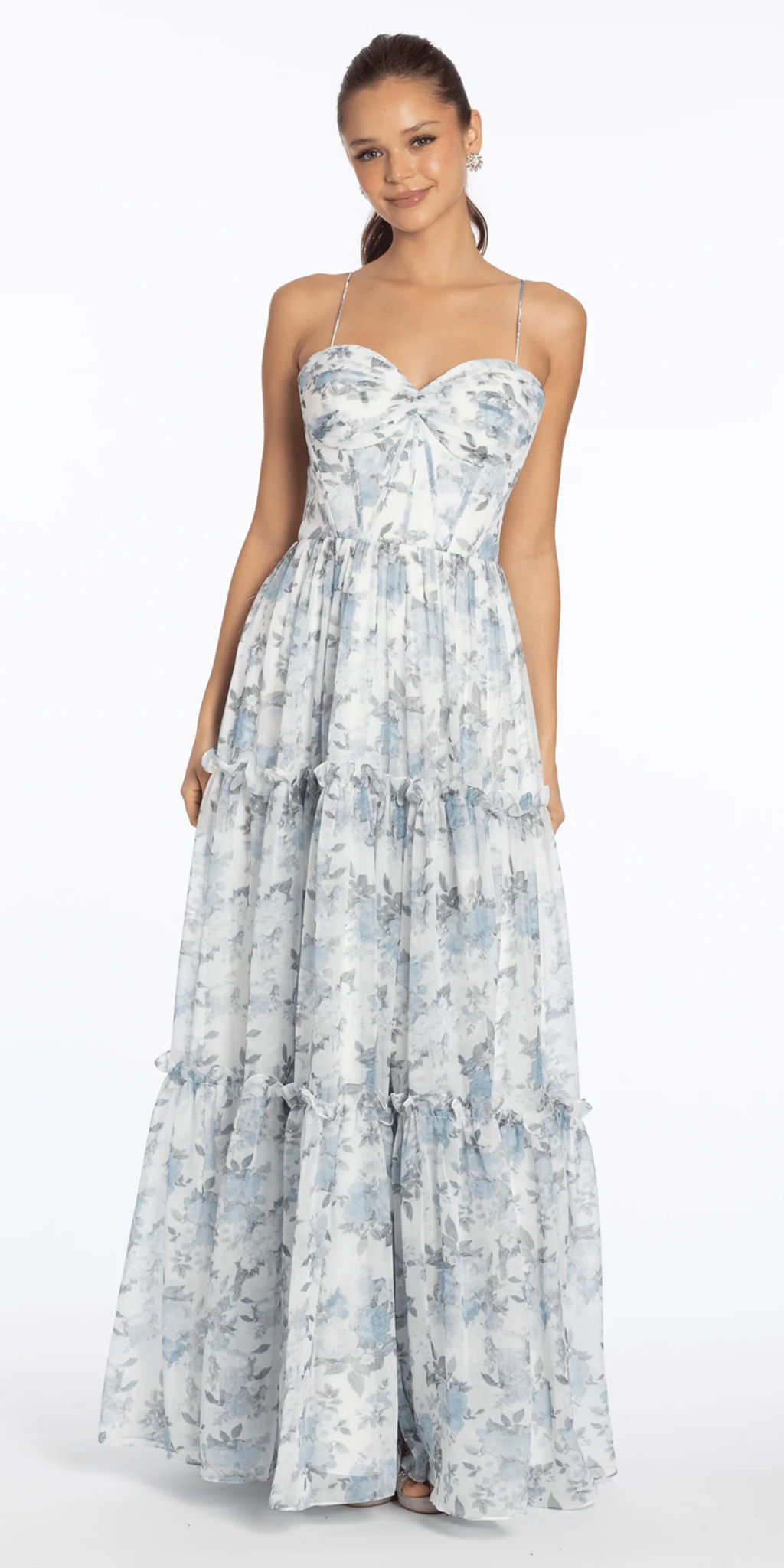 A-Line Sweetheart Lace Tiered Floor-Length Prom Dress - Chloe Dress