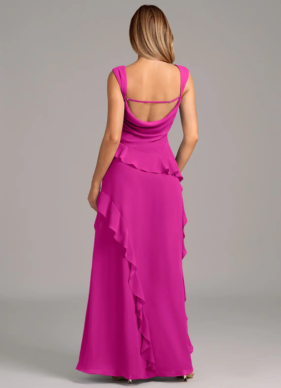 Sweetheart Chiffon Cap Sleeve High Slit Floor-Length Wedding Dress - Chloe Dress