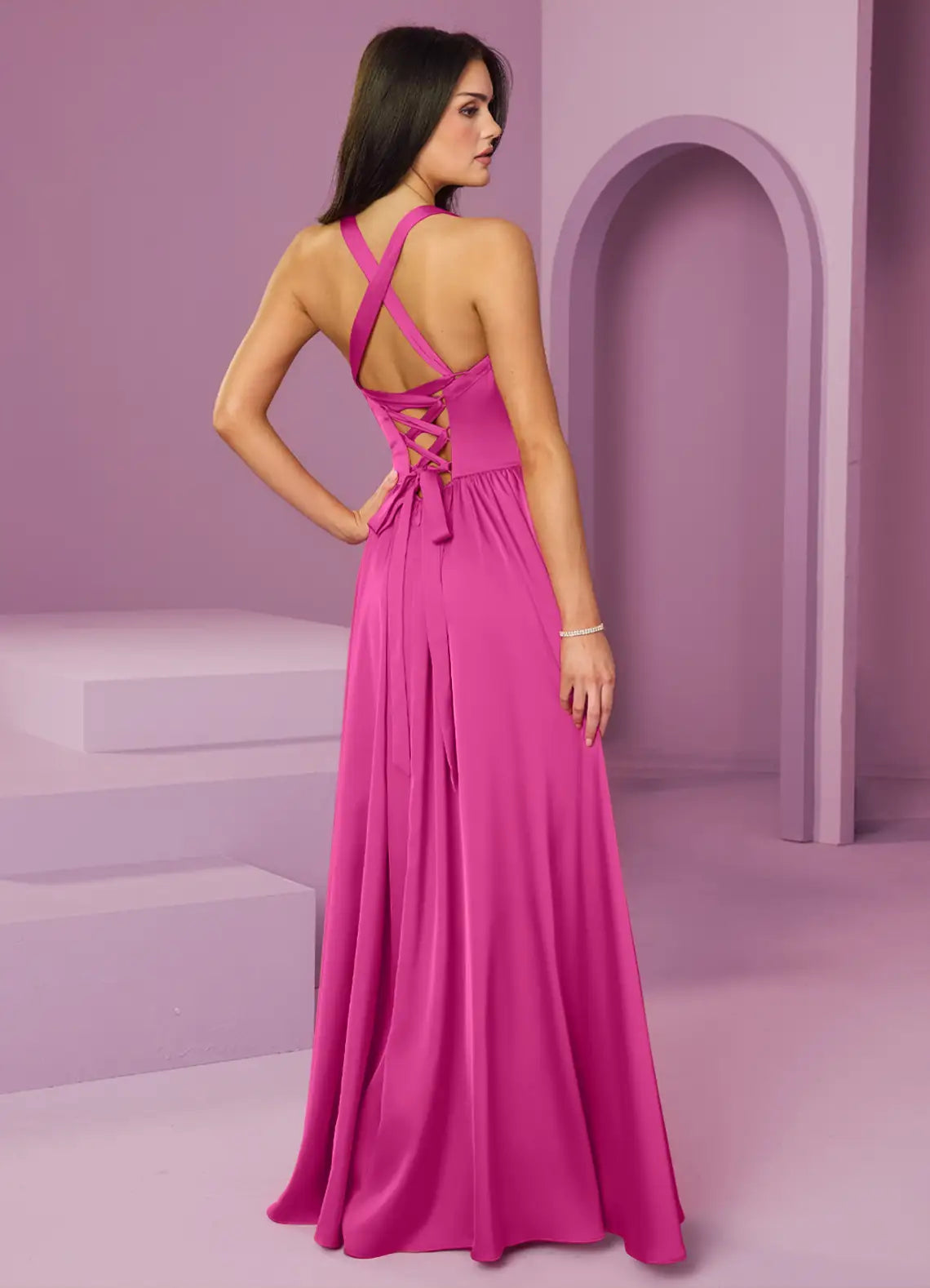 Sweetheart Satin Floor-Length Wedding Dress - Chloe Dress