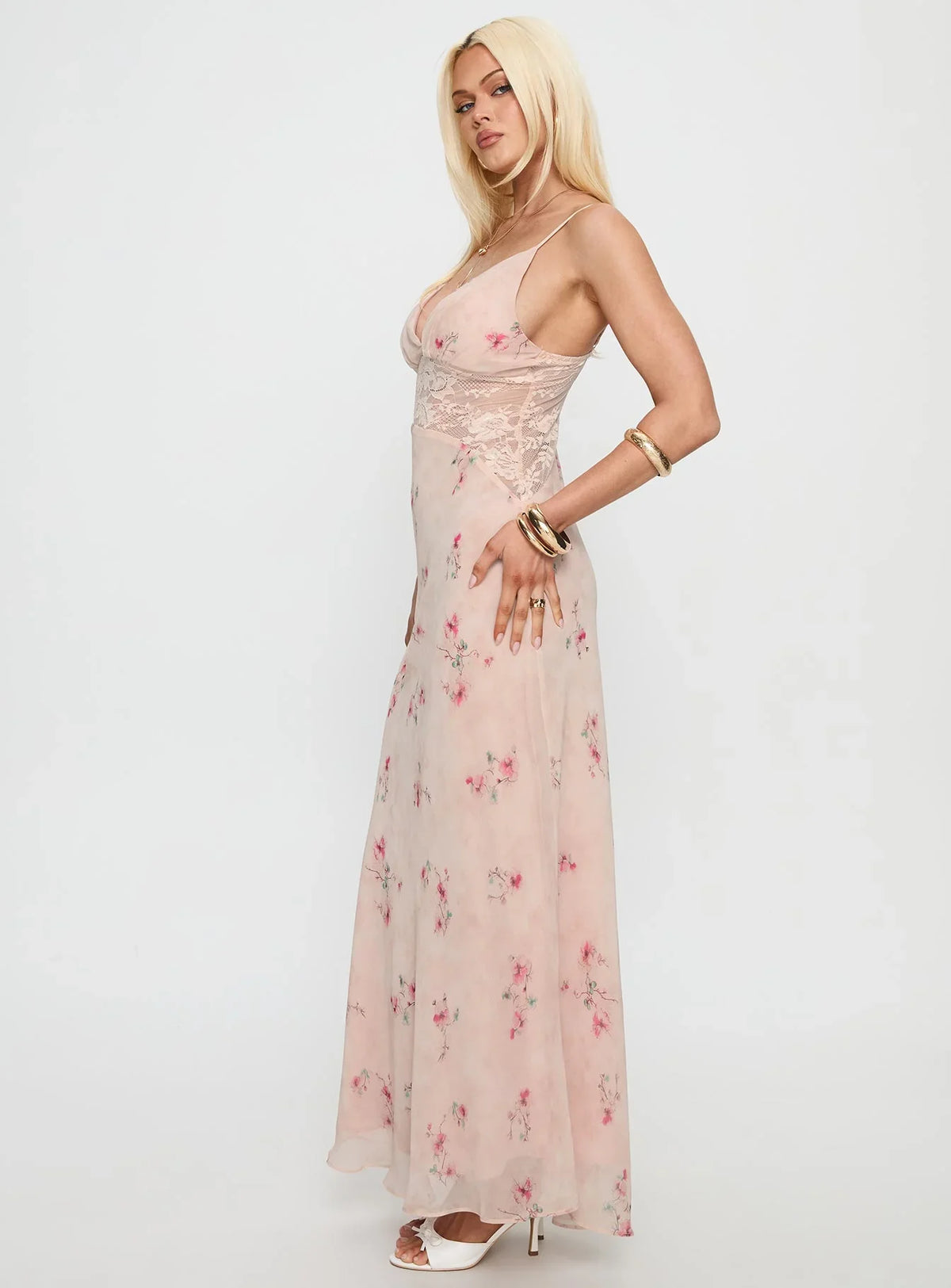 V-Neck Lace Floor-Length Prom Dress - Chloe Dress