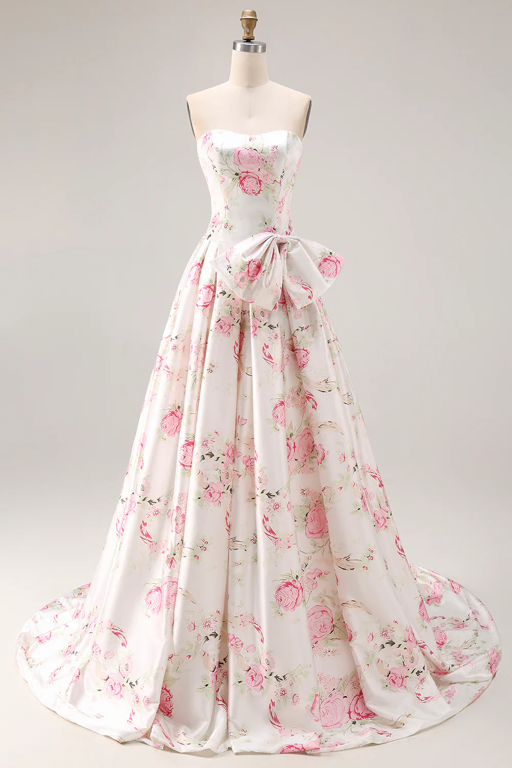 Strapless Satin Prom Dress - Chloe Dress