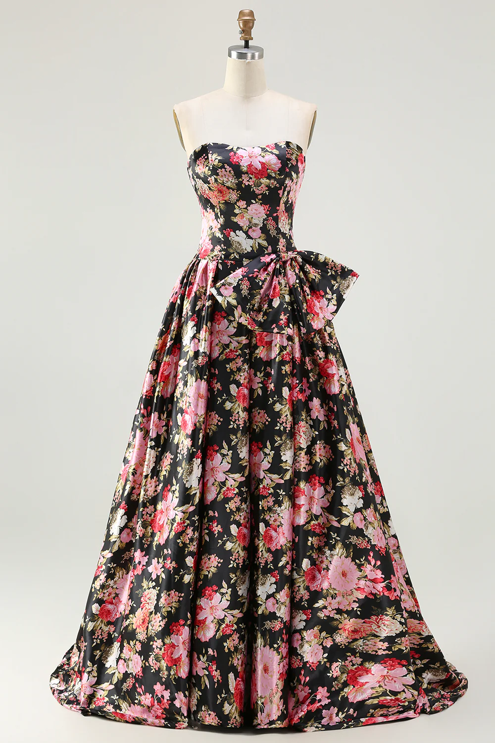 Strapless Satin Prom Dress - Chloe Dress