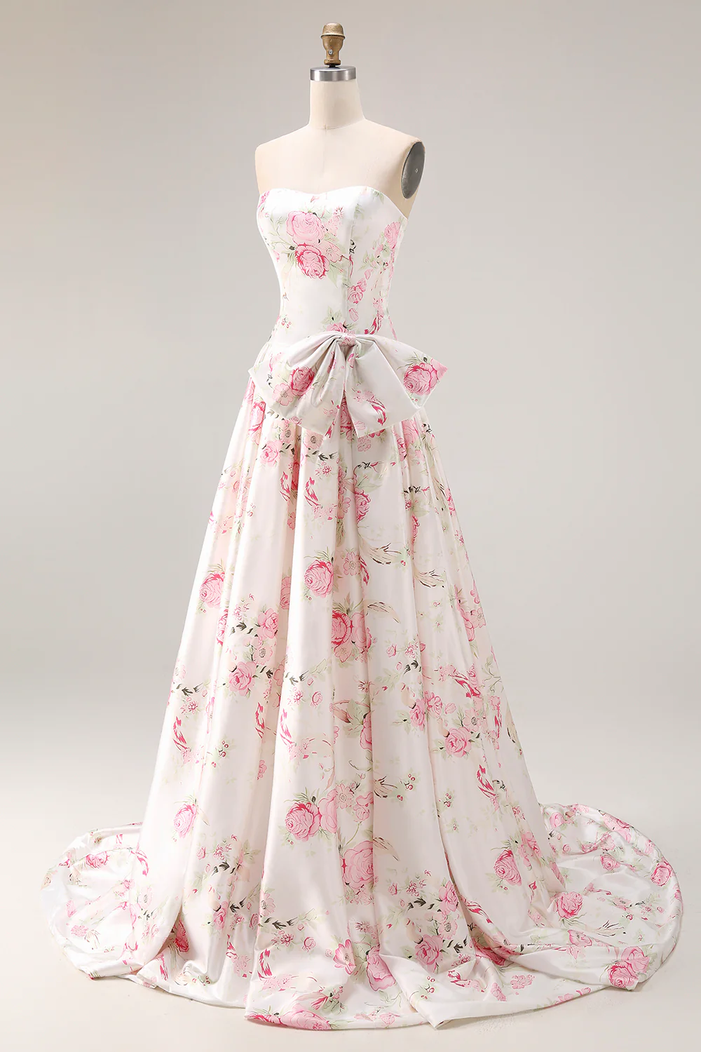 Strapless Satin Prom Dress - Chloe Dress
