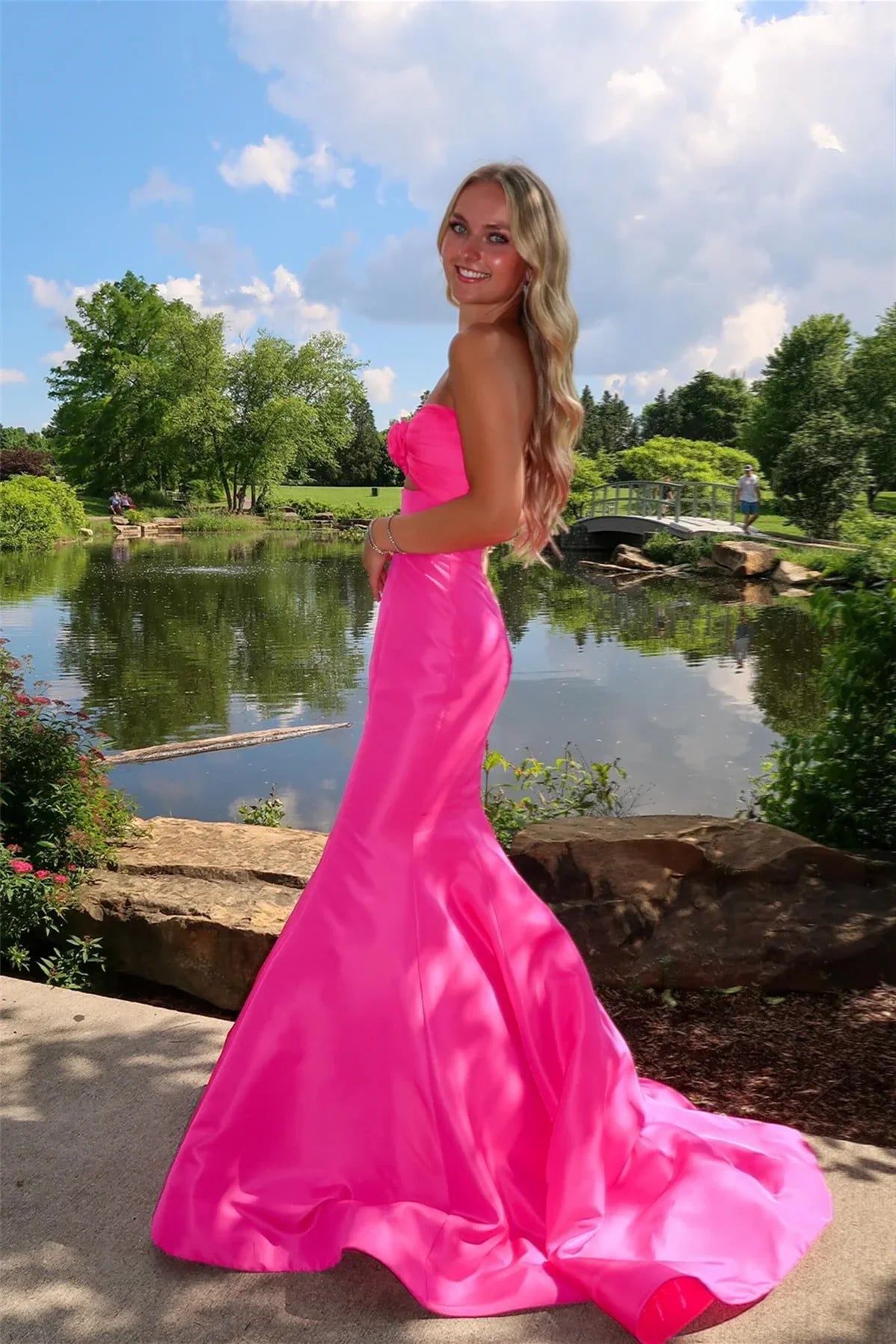Mermaid Sweetheart Satin Cutout Prom Dress - Chloe Dress