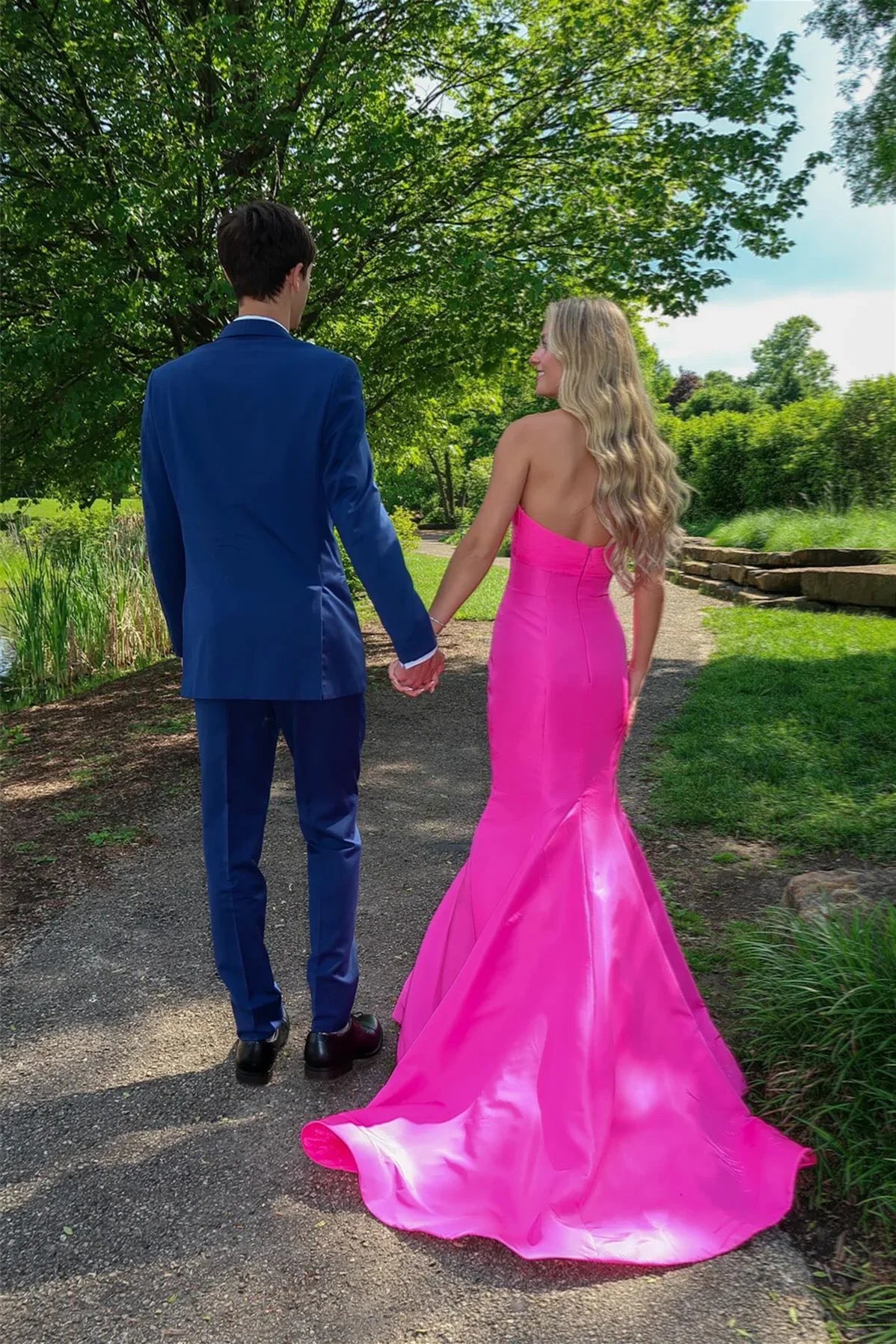Mermaid Sweetheart Satin Cutout Prom Dress - Chloe Dress