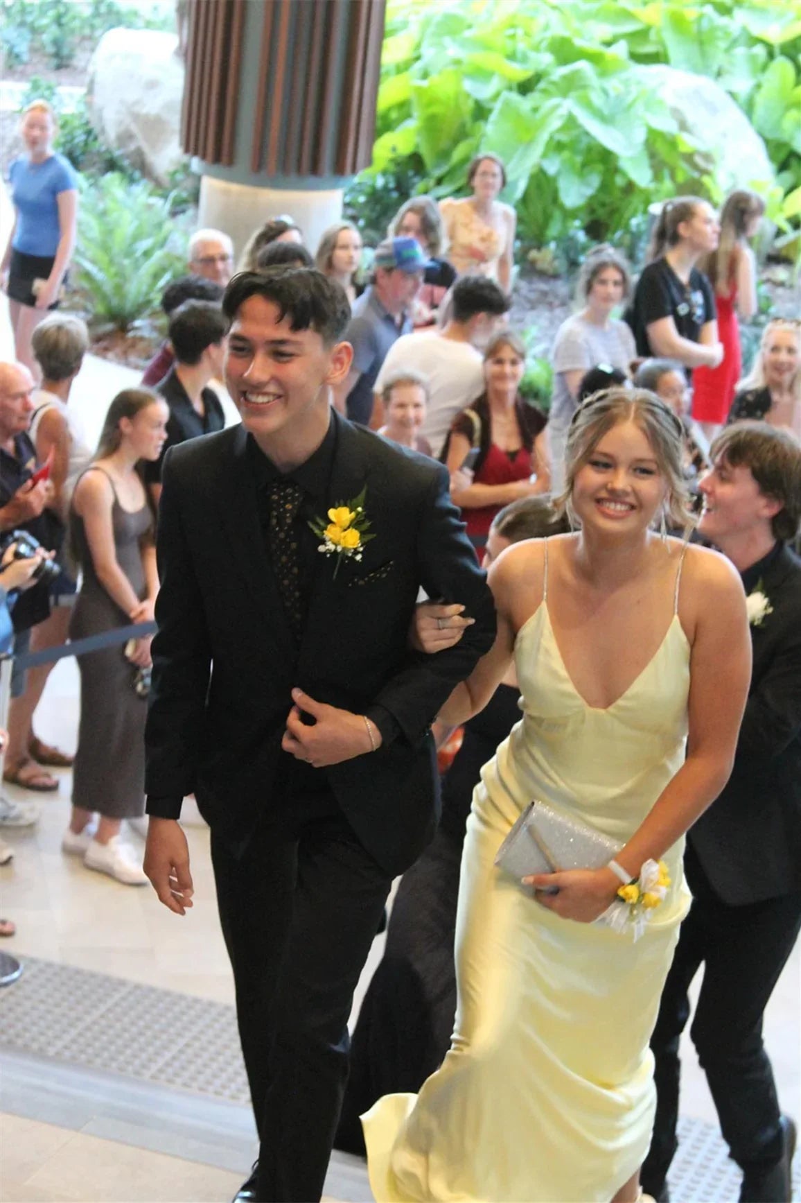 Yellow Mermaid V-Neck Satin Open Back Prom Dress - Chloe Dress