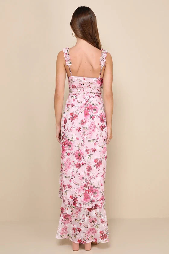 A-Line Sweetheart Ruffled Floor-Length Prom Dress - Chloe Dress