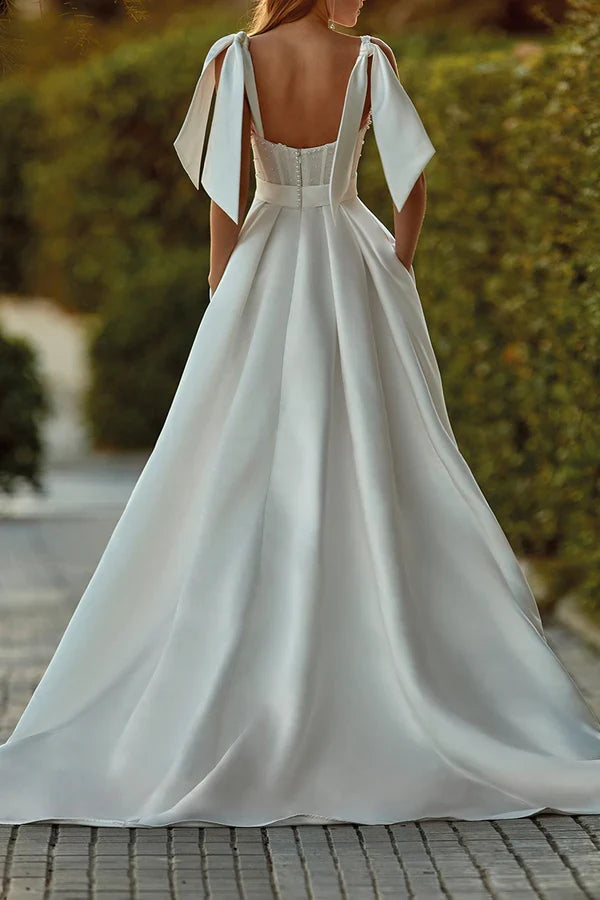 A-Line Sweetheart Satin Wedding Dress - Chloe Dress