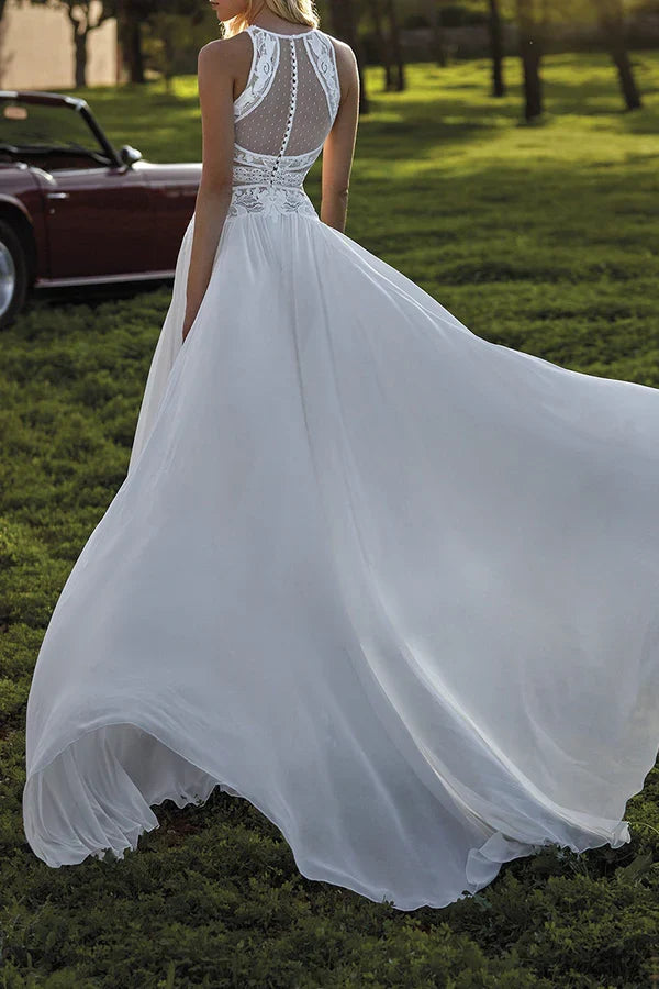 A-Line Lace Wedding Dress - Chloe Dress