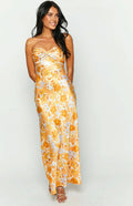 Satin Open Back Formal Dress - Chloe Dress