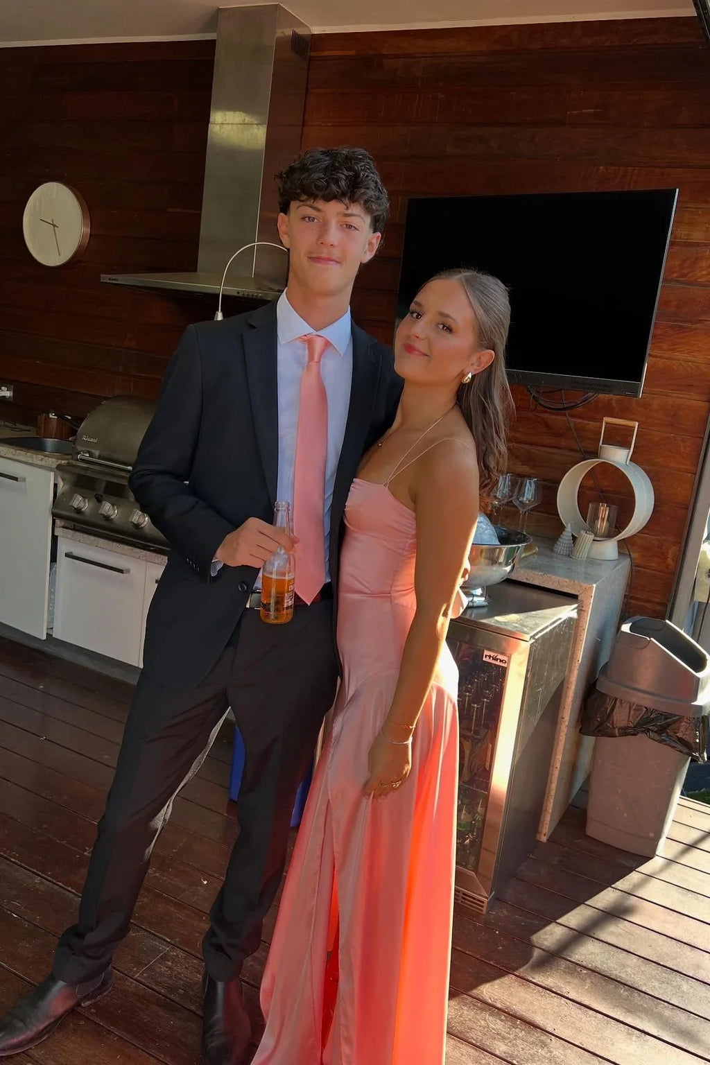 Sheath Sweetheart Satin High Slit Floor-Length Prom Dress - Chloe Dress