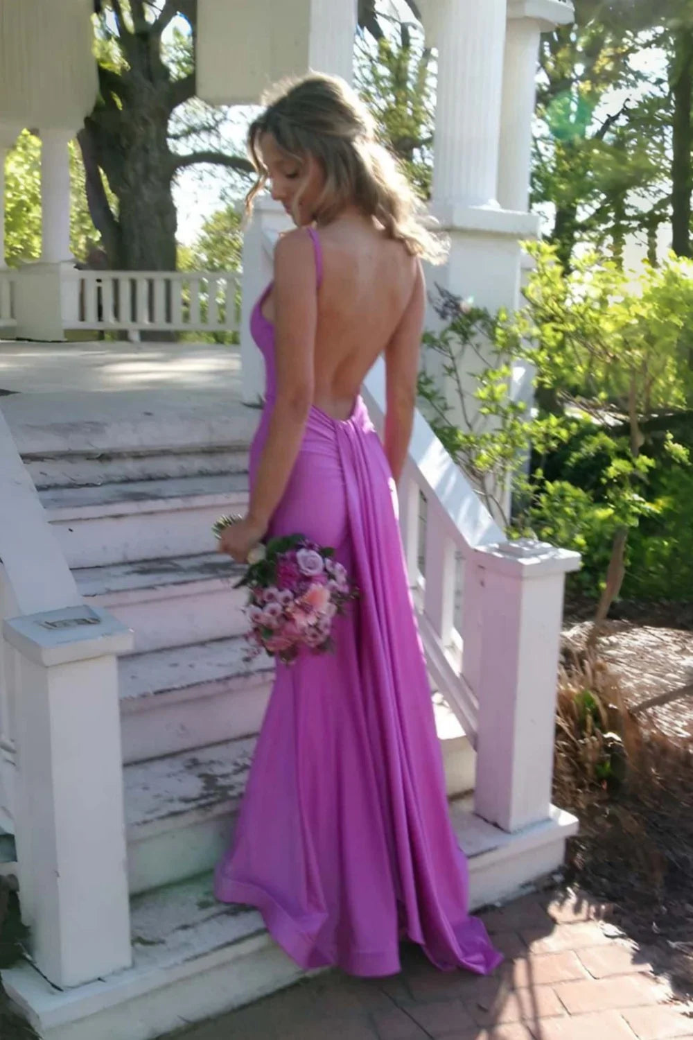 Sheath Sweetheart Satin Draped Floor-Length Prom Dress - Chloe Dress