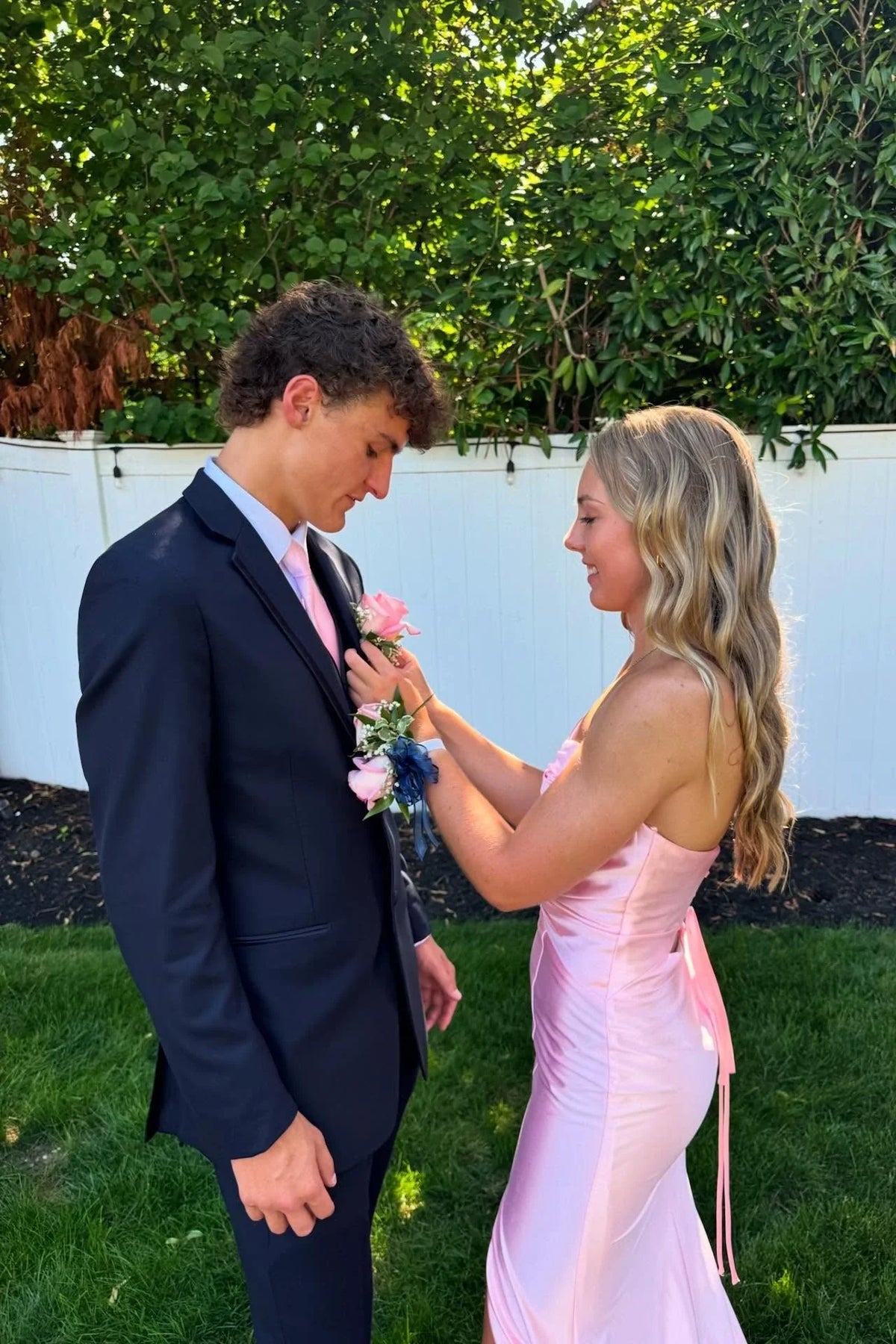 Mermaid Sweetheart Satin High Slit Prom Dress - Chloe Dress