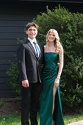 Sheath Sweetheart Satin High Slit Floor-Length Prom Dress - Chloe Dress