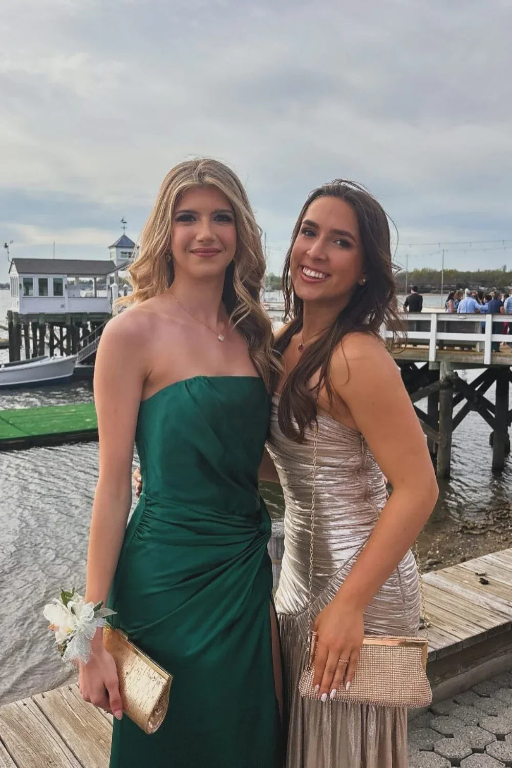 Sheath Sweetheart Satin High Slit Floor-Length Prom Dress - Chloe Dress