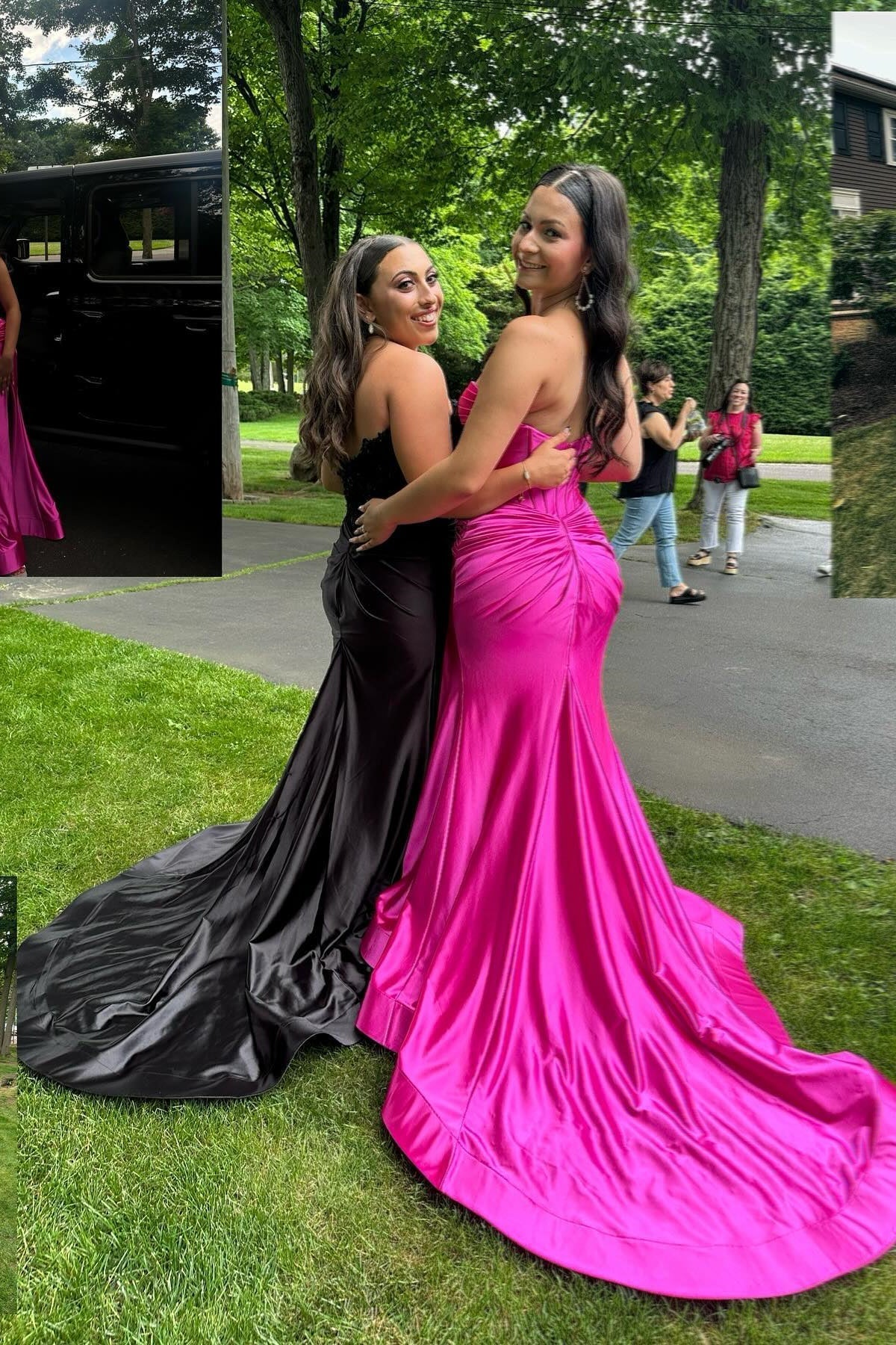 Mermaid Sweetheart Satin High Slit Prom Dress - Chloe Dress