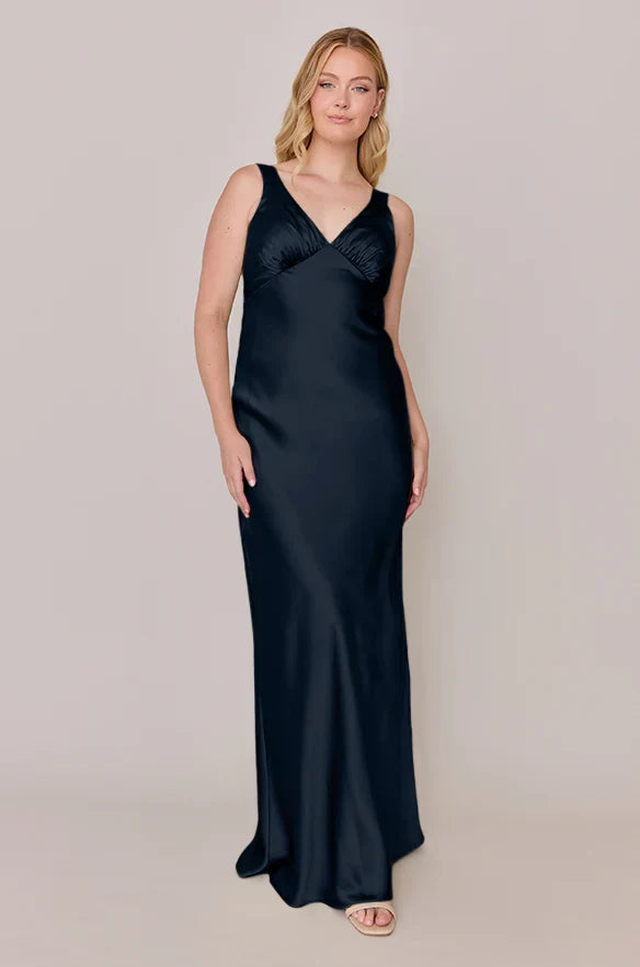 V-Neck Satin Wedding Dress - Chloe Dress