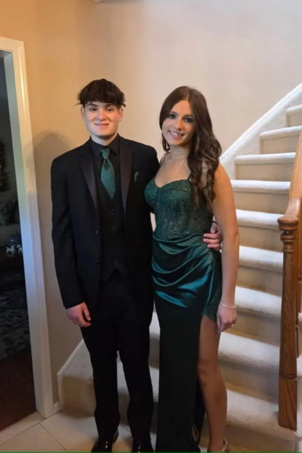 Sheath Sweetheart Satin Lace-Up Back High Slit Floor-Length Prom Dress - Chloe Dress