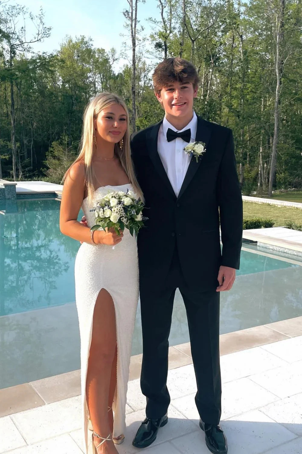 Sheath Sweetheart Sequin High Slit Floor-Length Prom Dress - Chloe Dress