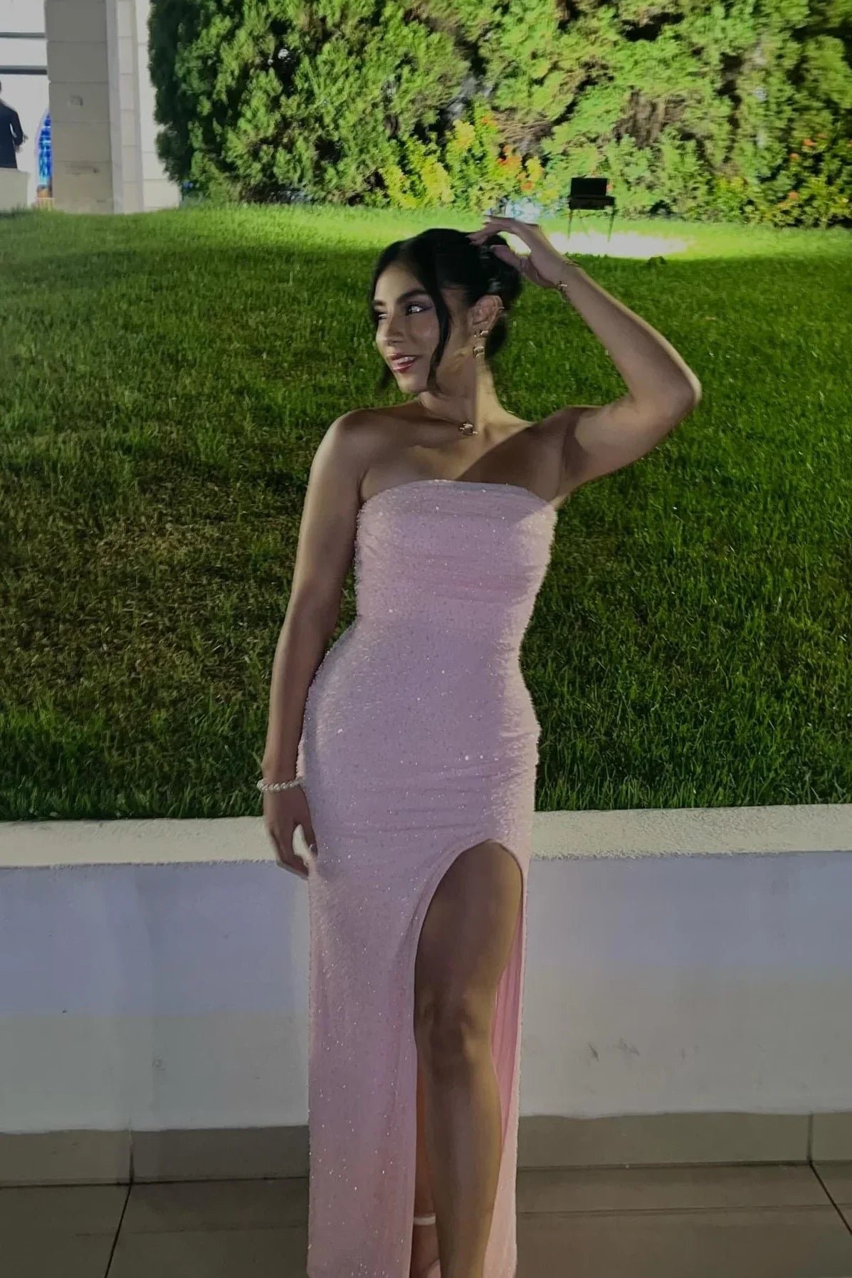 Sheath Sweetheart Sequin High Slit Floor-Length Prom Dress - Chloe Dress