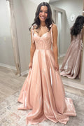 A-Line Sweetheart Lace Lace-Up Back Floor-Length Evening Dress - Chloe Dress