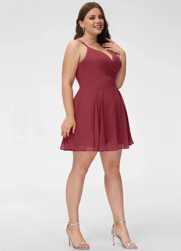 A-Line V-Neck Sleeveless Mini Homecoming Dress - Chloe Dress