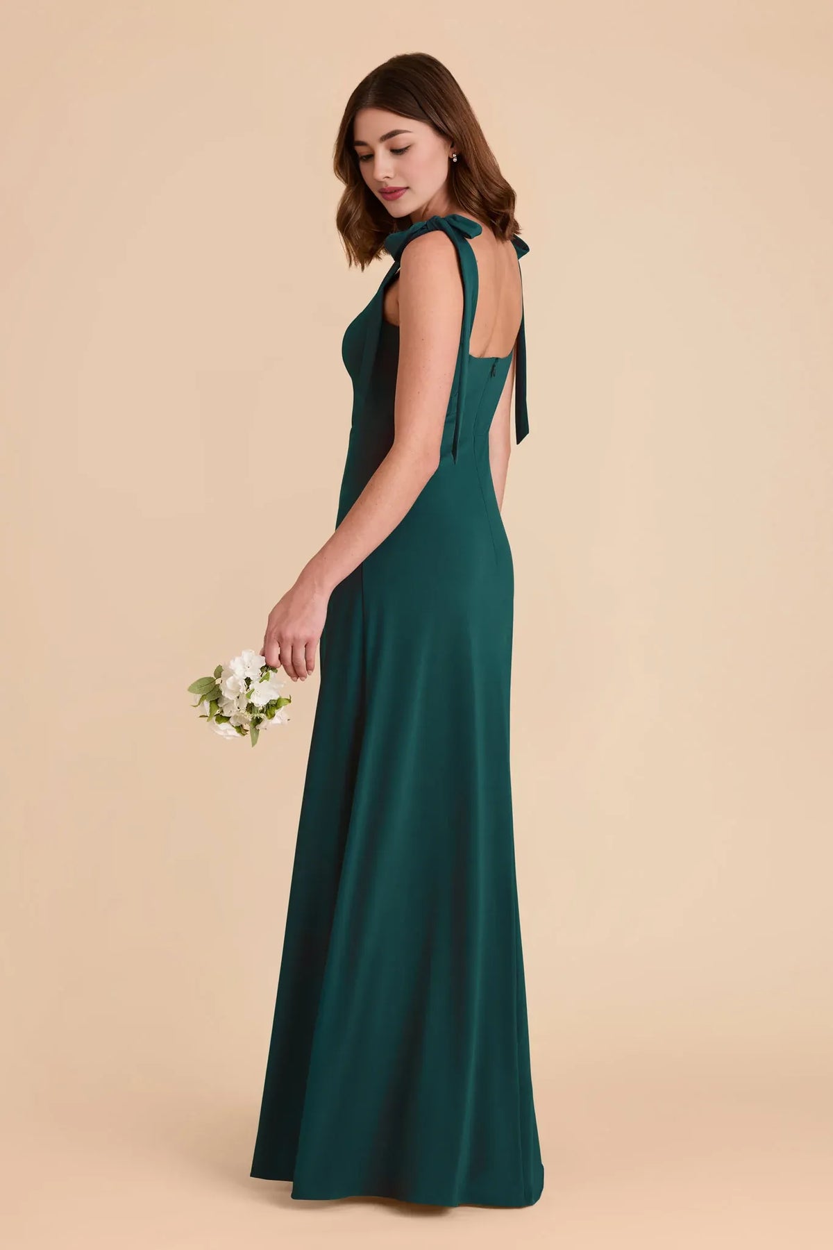 Sheath Square Neck Sleeveless High Slit Floor-Length Wedding Dress - Chloe Dress