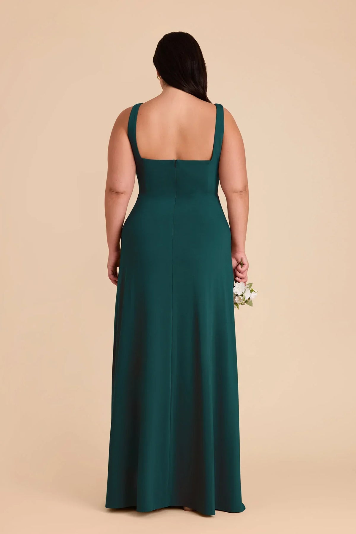 Sheath Square Neck Sleeveless High Slit Floor-Length Wedding Dress - Chloe Dress