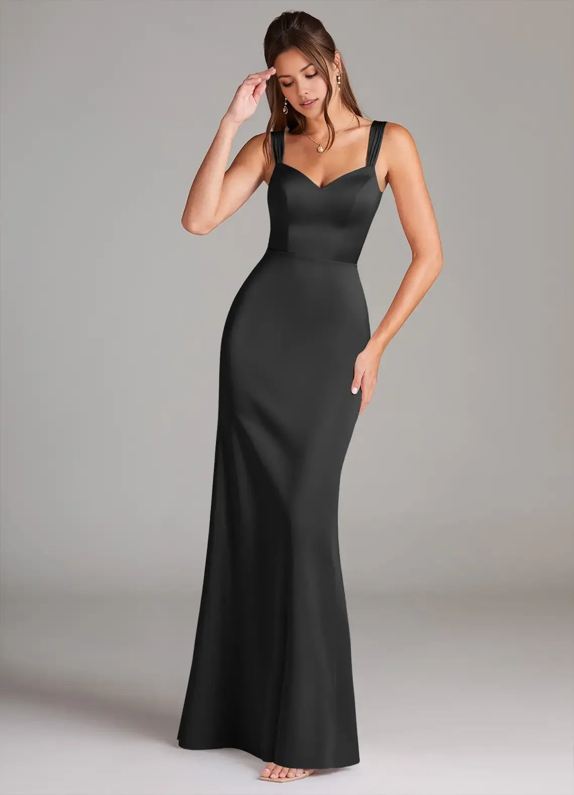 Mermaid Sweetheart Satin Open Back Floor-Length Wedding Dress - Chloe Dress