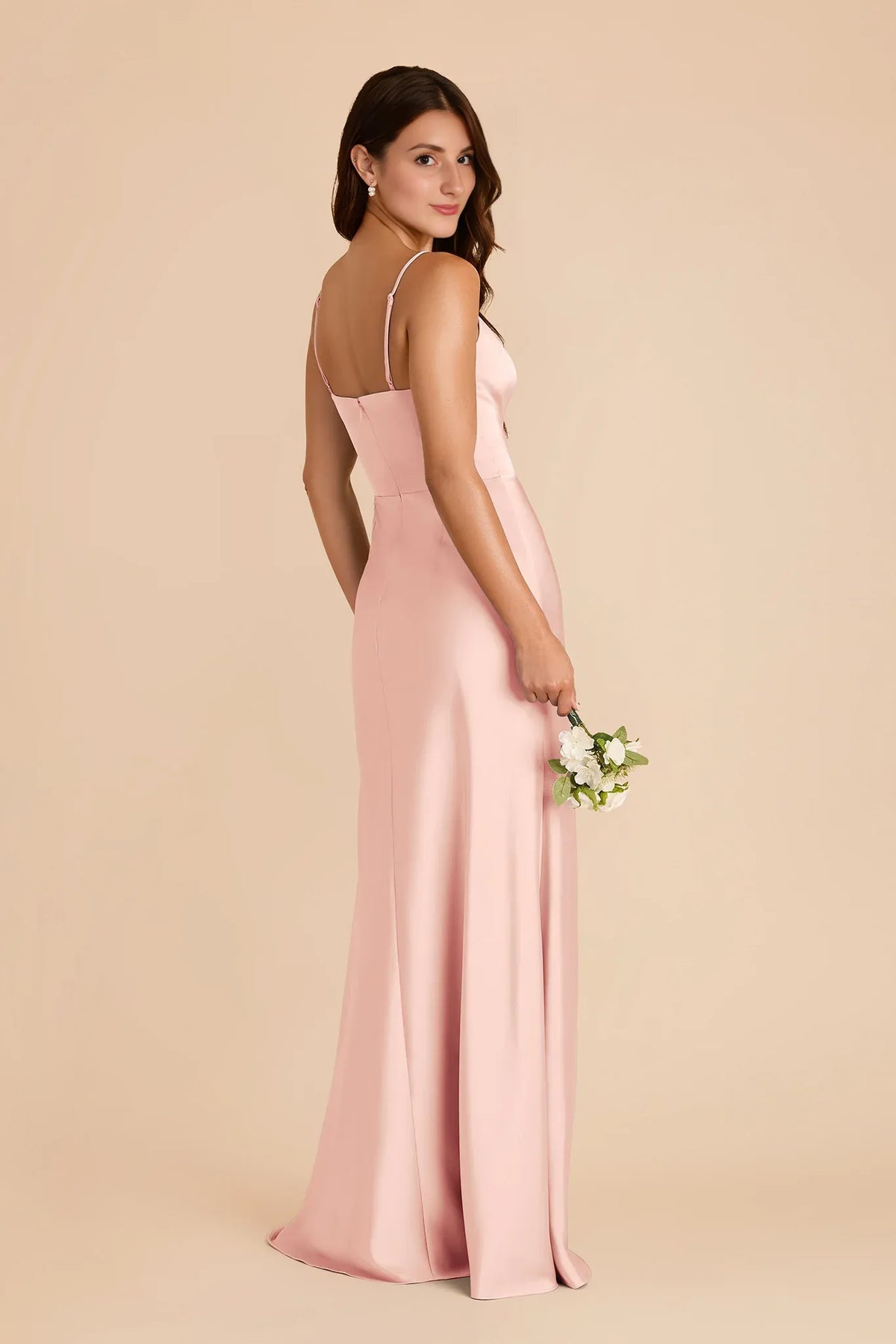 Sheath Sweetheart Satin Zipper Back Floor-Length Wedding Dress - Chloe Dress