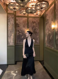 A-Line V-Neck Sleeveless Open Back Floor-Length Evening Dress - Chloe Dress