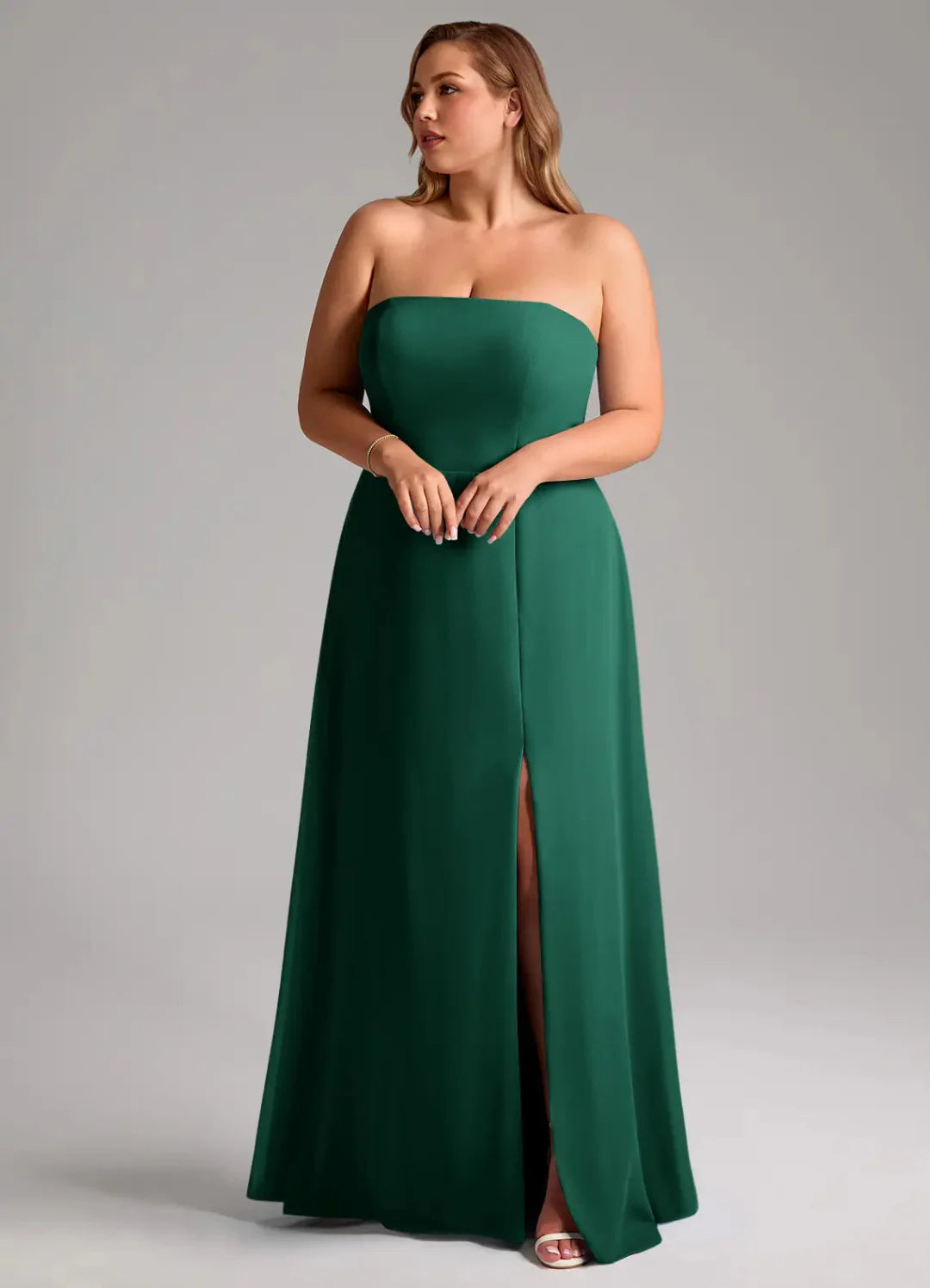 Sweetheart Open Back High Slit Floor-Length Wedding Dress - Chloe Dress