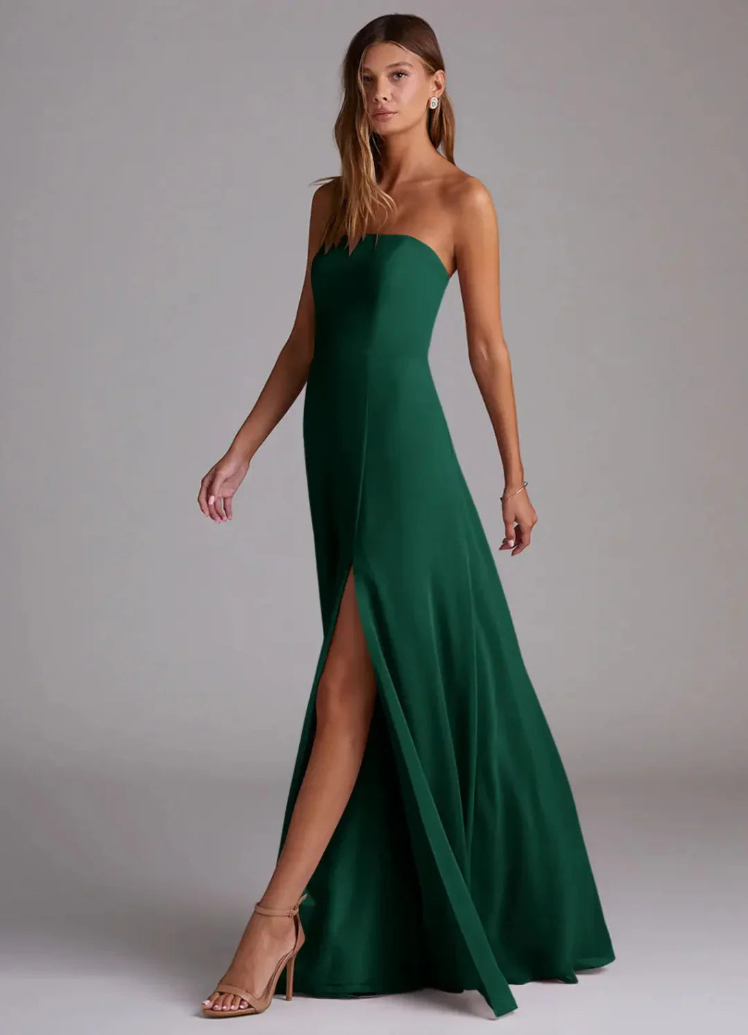 Sweetheart Open Back High Slit Floor-Length Wedding Dress - Chloe Dress