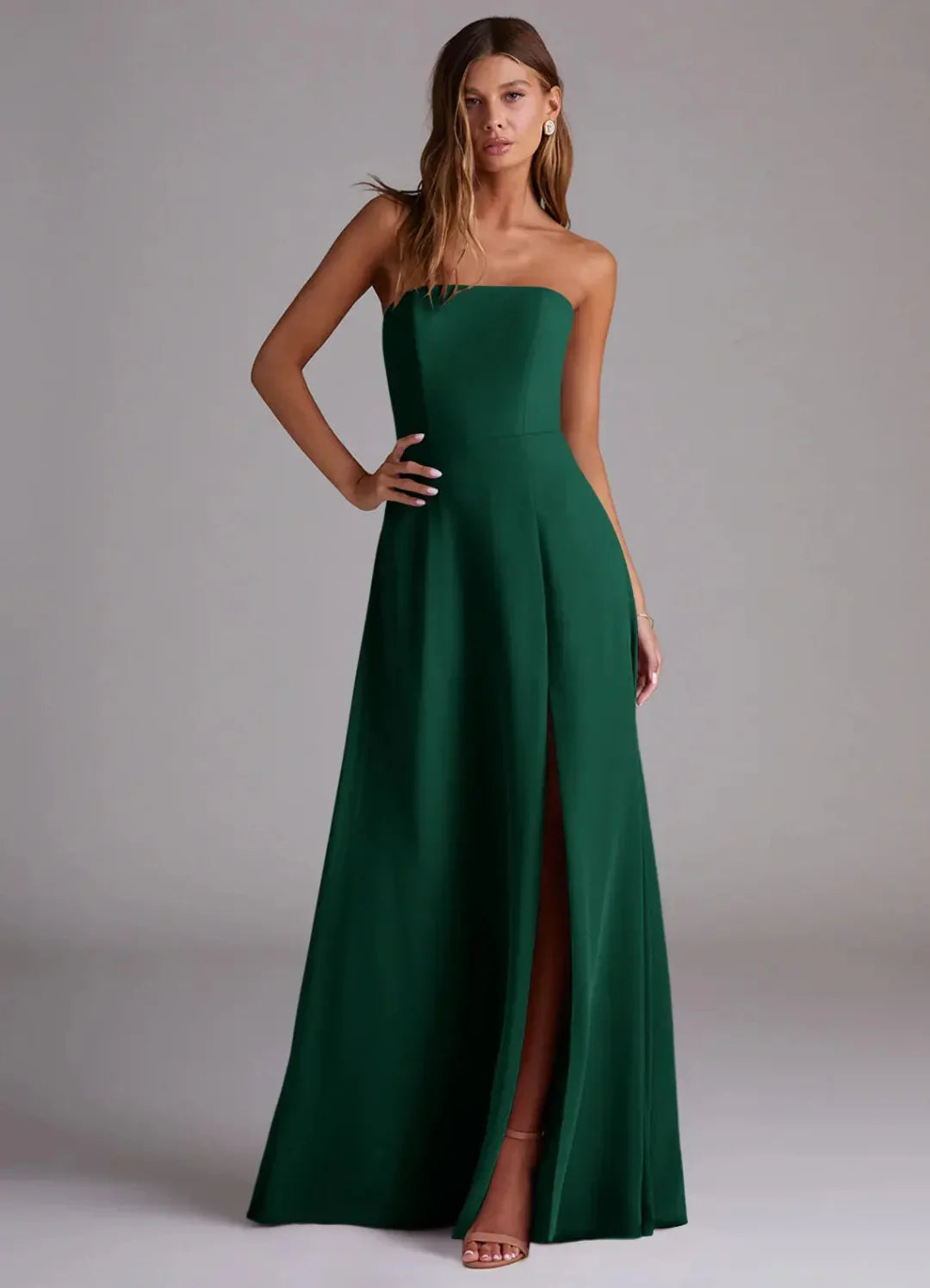 Sweetheart Open Back High Slit Floor-Length Wedding Dress - Chloe Dress