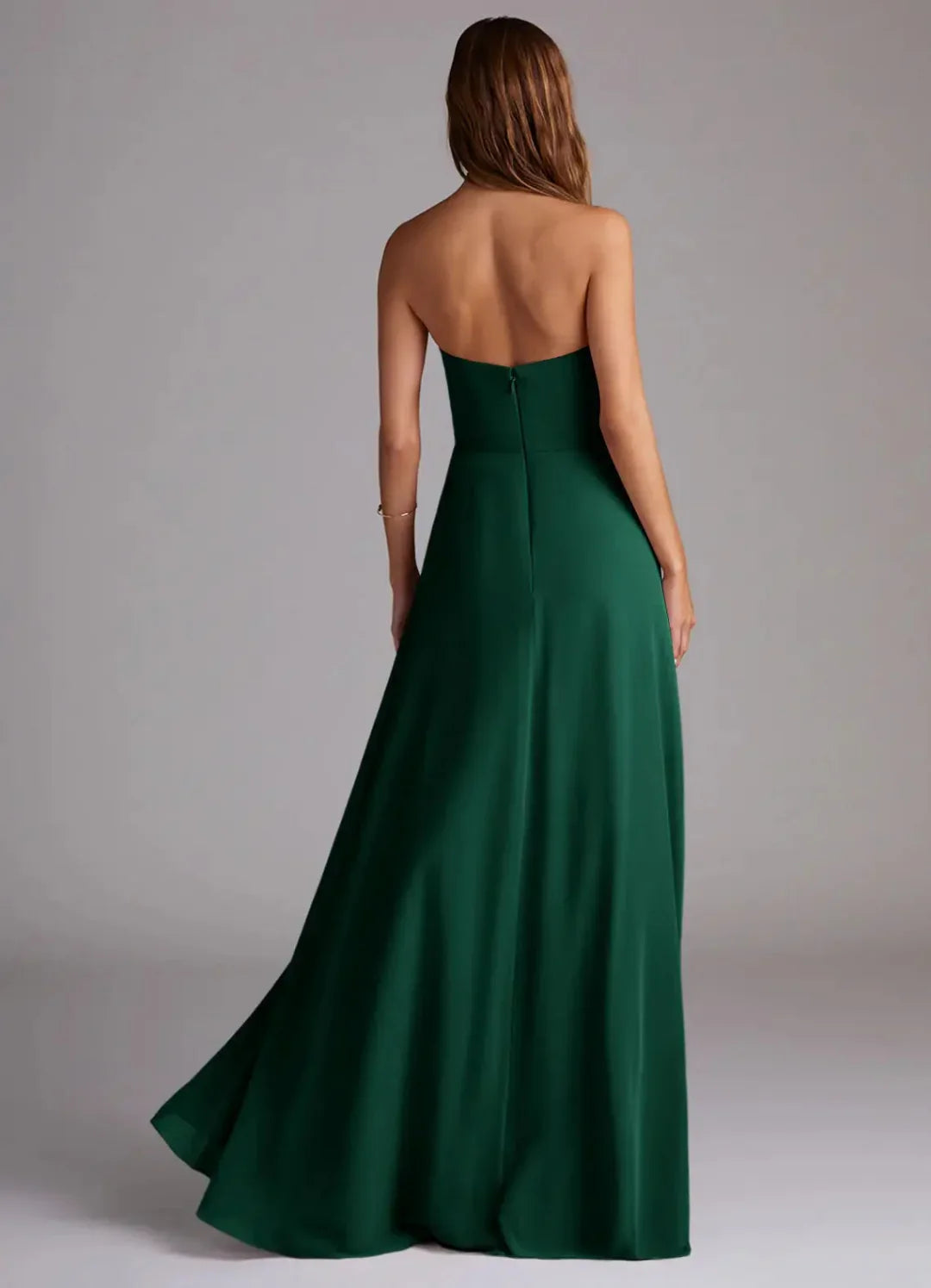 Sweetheart Open Back High Slit Floor-Length Wedding Dress - Chloe Dress