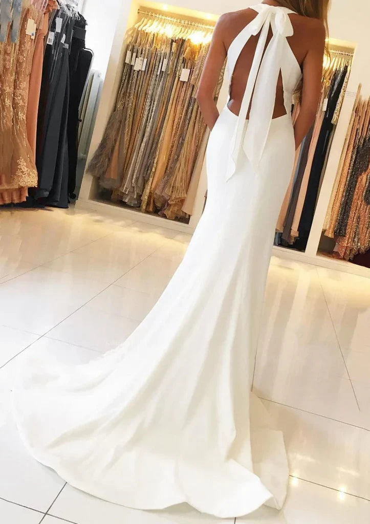 Mermaid Halter High Slit Floor-Length Evening Dress - Chloe Dress