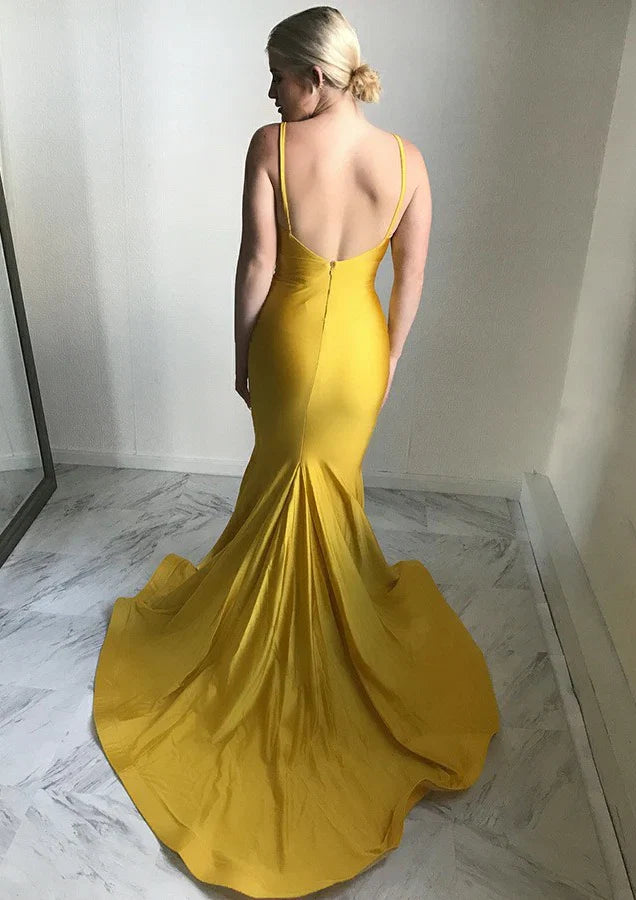 Mermaid V-Neck Floor-Length Evening Dress - Chloe Dress