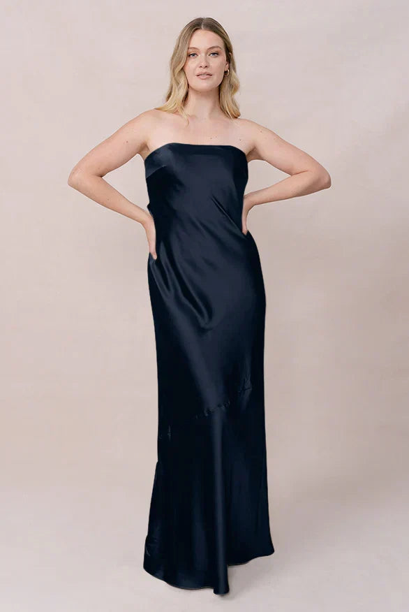 Mermaid Strapless Satin Cutout Wedding Dress - Chloe Dress