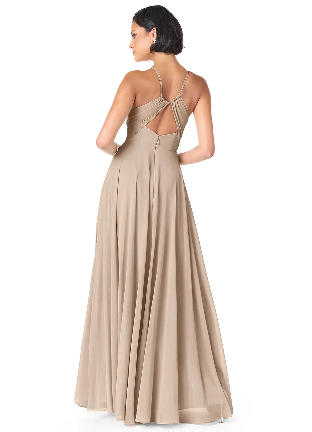 V-Neck Chiffon Cutout Wedding Dress - Chloe Dress
