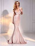 Mermaid Halter Velvet Open Back Train Floor-Length Evening Dress - Chloe Dress