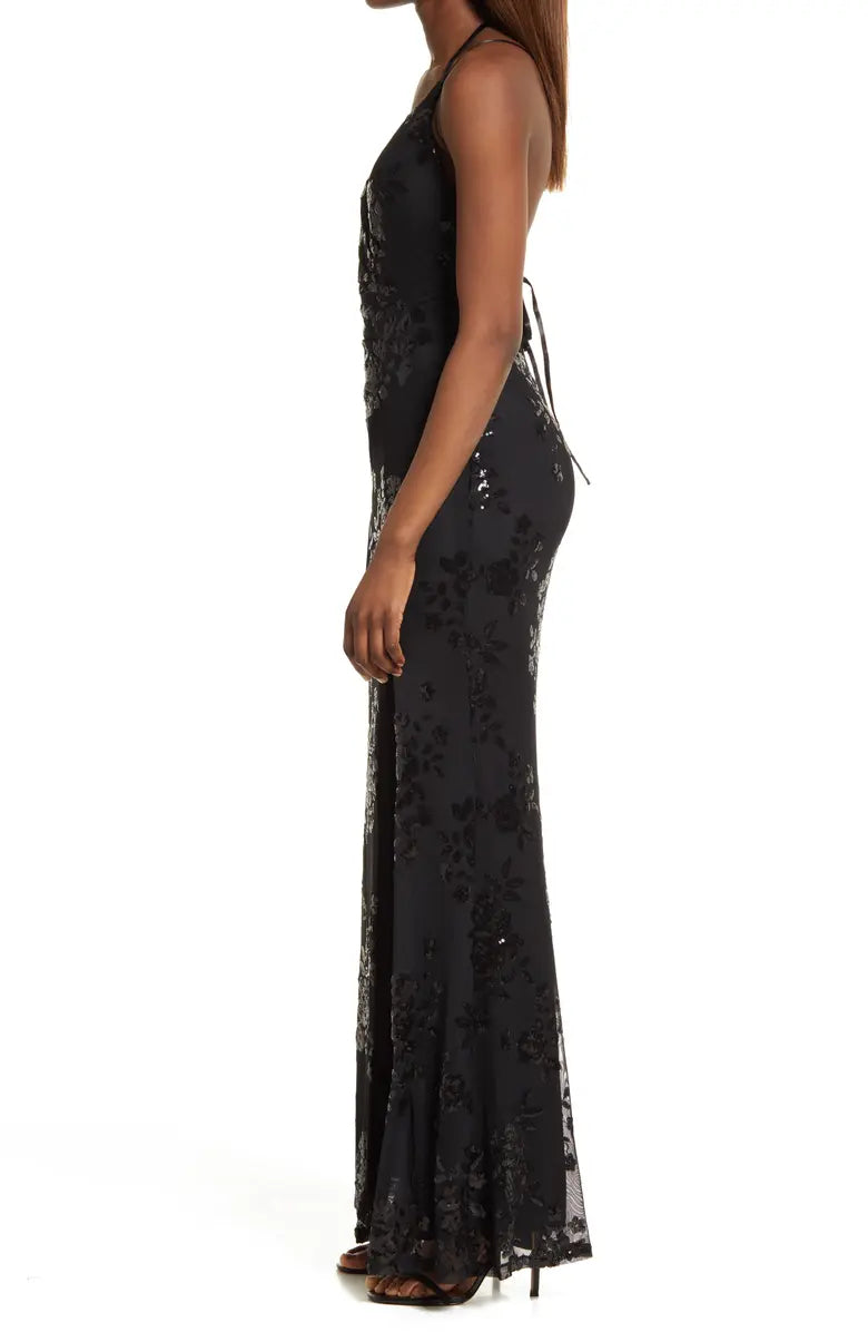 Off-Shoulder Lace High Slit Prom Dress - Chloe Dress
