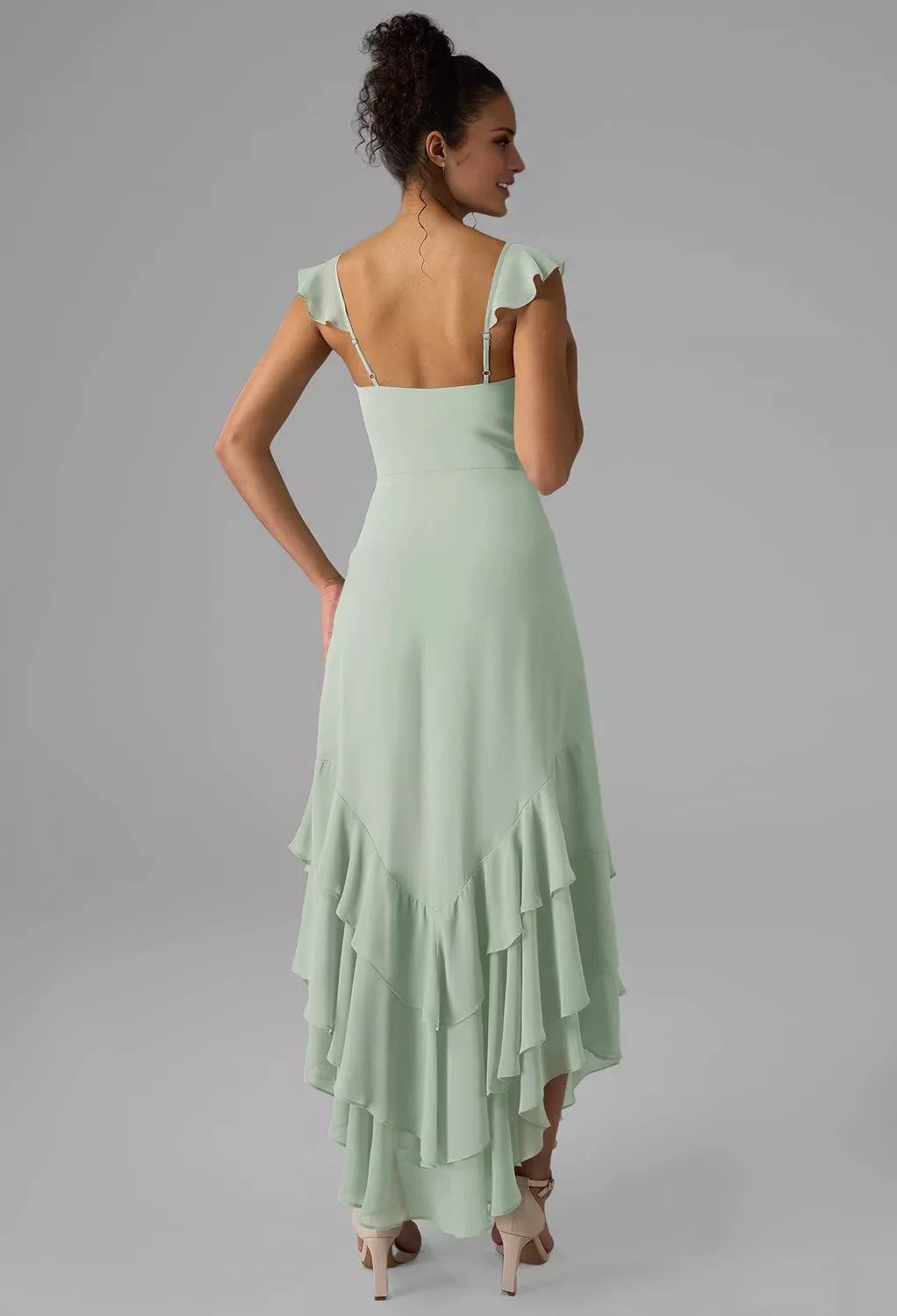 Off-Shoulder Backless High Slit Floor-Length Wedding Dress - Chloe Dress